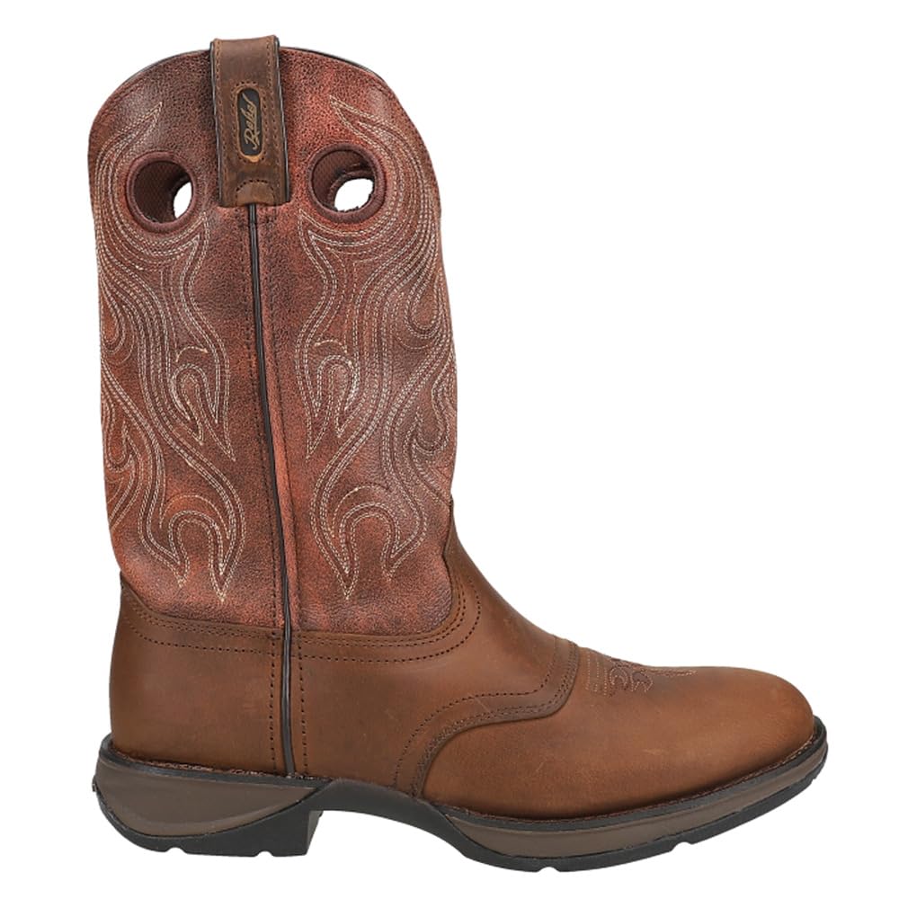 Durango Men's Rebel Western Boots - Genuine Leather Cowboy Boots for Men, Comfortable & Durable Riding Boots - Perfect for Rodeo, Country Music Festivals & Western Fashion