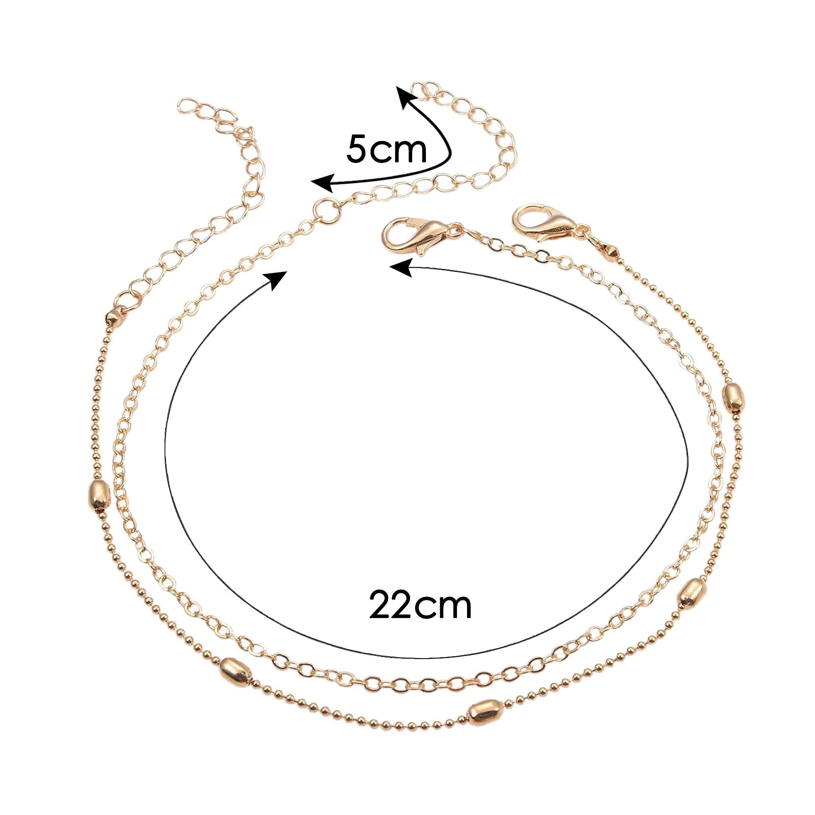 JMEDITIC Stainless Steel Cuban Link Anklet & Bracelet Set for Women & Men - Adjustable Ring Joint Leg Foot Chain Jewelry - Perfect for Casual Wear, Parties & Gifts