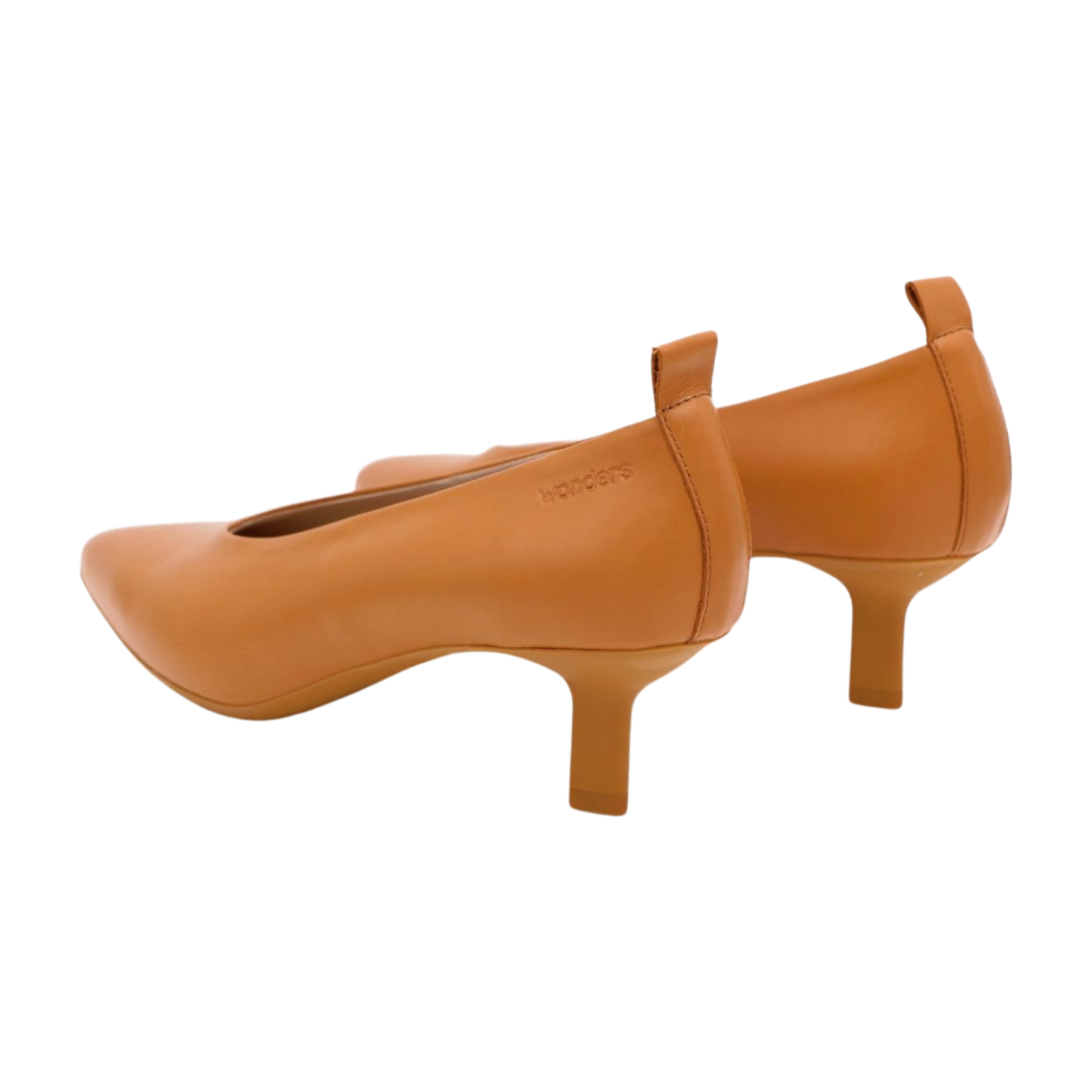 WONDERS HILDA Women's Tan Leather Court Shoes - Classic Pointed Toe Pumps for Office, Wedding & Formal Events (Style G 7102)