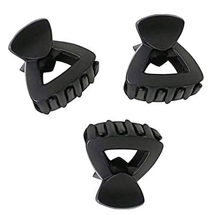 Trendy Black Plastic Hair Clutch for Women - Medium Size Hair Claw Clip (Pack of 5) | Perfect for Ponytails, Buns & Everyday Hairstyles