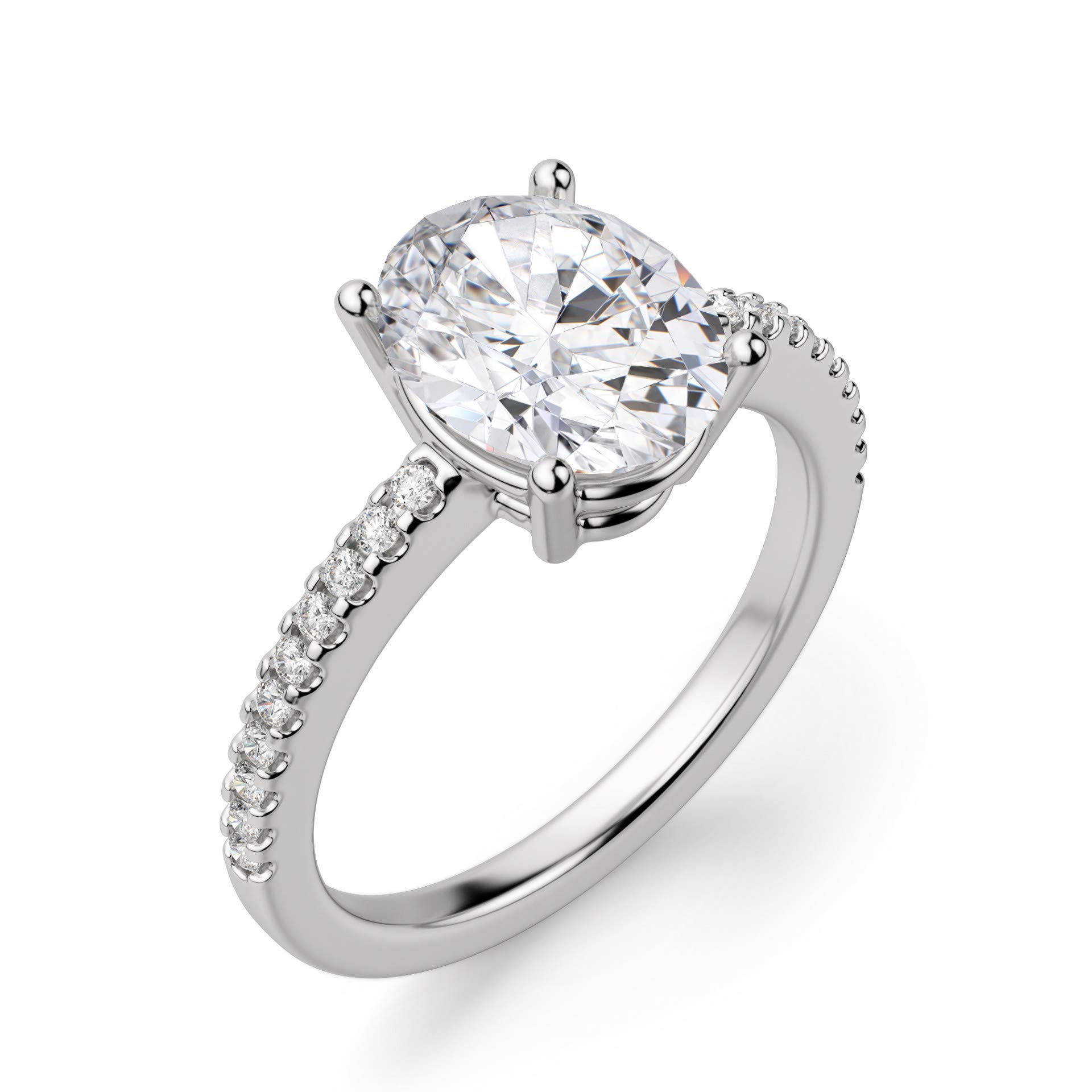 4 CT Oval Moissanite Engagement Ring Wedding Bridal Set - Diamond Solitaire Halo Ring with Vintage Antique Silver Setting - Perfect for Proposals, Anniversaries & Special Occasions