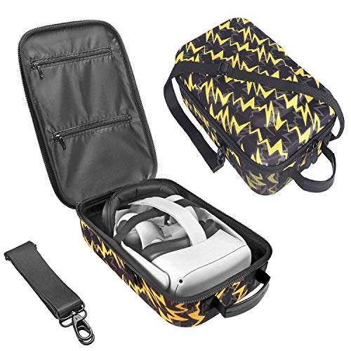 Oculus Quest 2 Hard Travel Case - Protective Carrying Bag for VR Headset & Controllers | Durable Storage for Gaming Accessories | Portable Case for Travel, Home & Outdoor Use (Yellow)