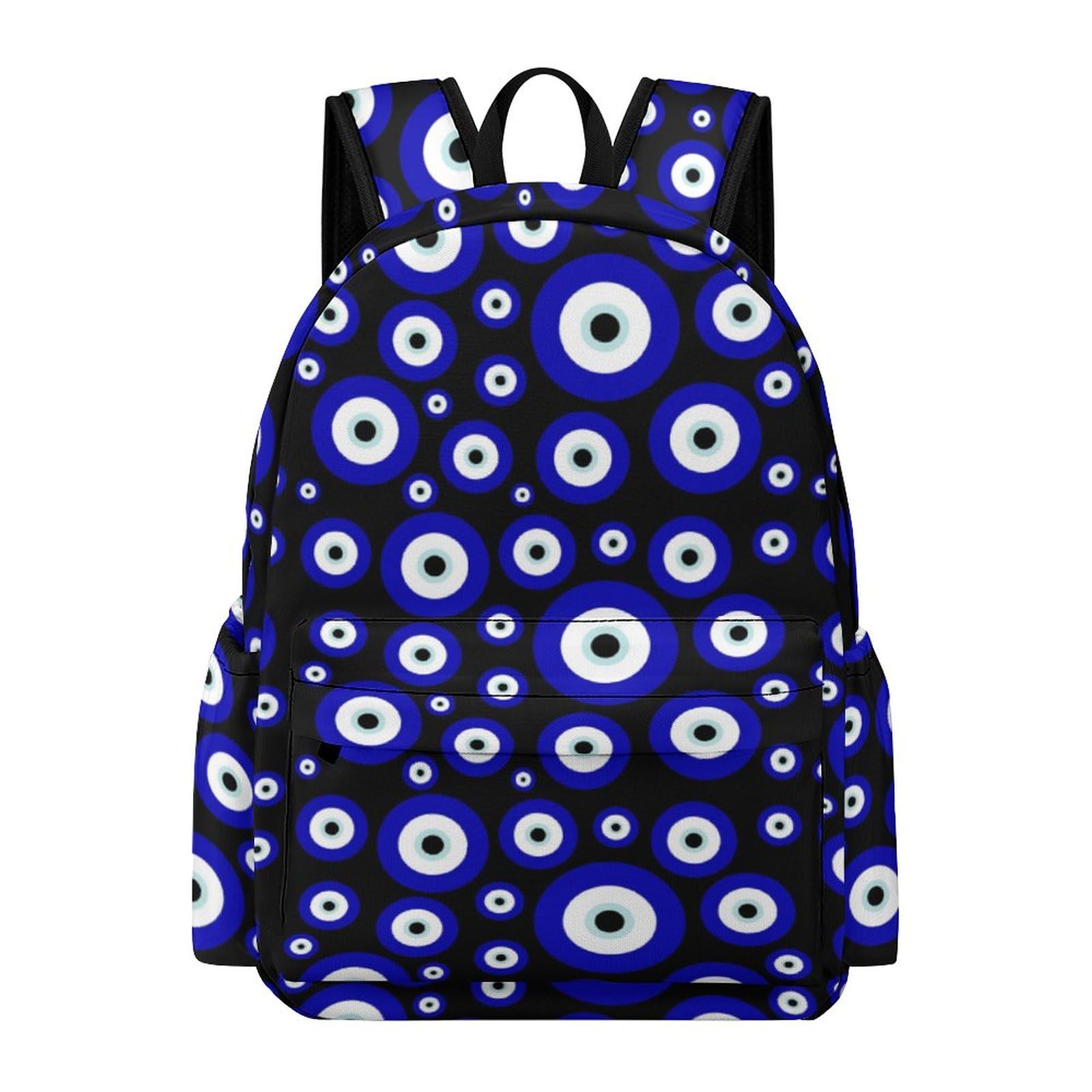 Menriaov Blue Evil Eye Backpack - Waterproof Laptop Backpack for Women & Men, 15.6 Inch Daypack for School, College, Work, Travel & Outdoor Activities - Durable Bookbag with Tablet Pocket