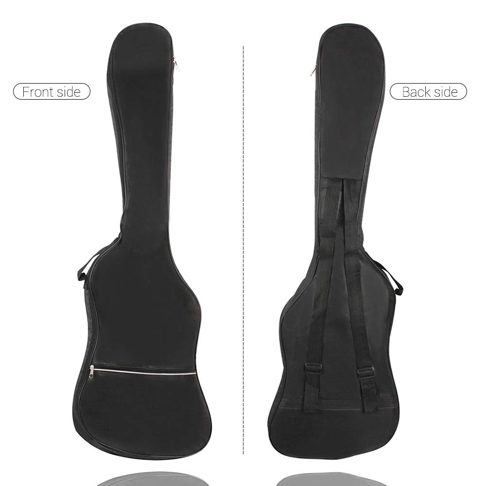 Electric Bass Guitar Bag Backpack - 20mm Padded Protective Case for Electric Bass & Guitar (Black) - Perfect for Travel, Gigging & Storage