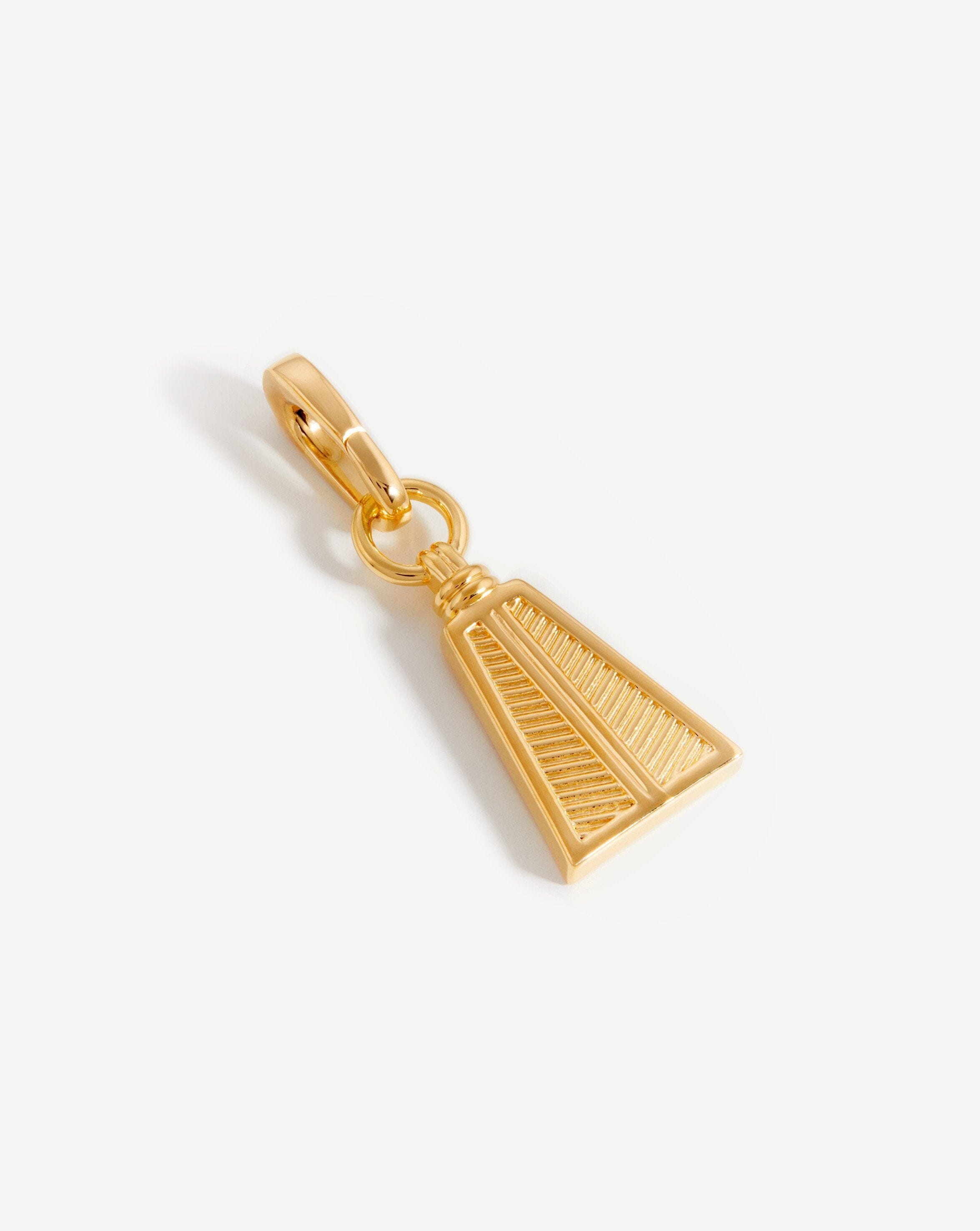 Ridge Pyramid Clip On Pendant Necklace - Minimalist Geometric Jewelry for Women & Men | Perfect for Everyday Wear, Gifts & Layering