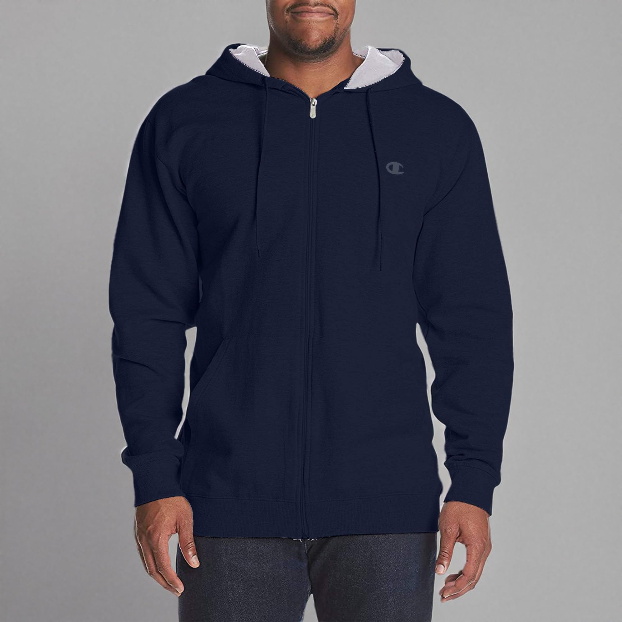 Champion Big and Tall Men's Fleece Zip-Up Hoodie Jacket - Warm & Comfortable Pullover for Casual Wear, Gym & Outdoor Activities