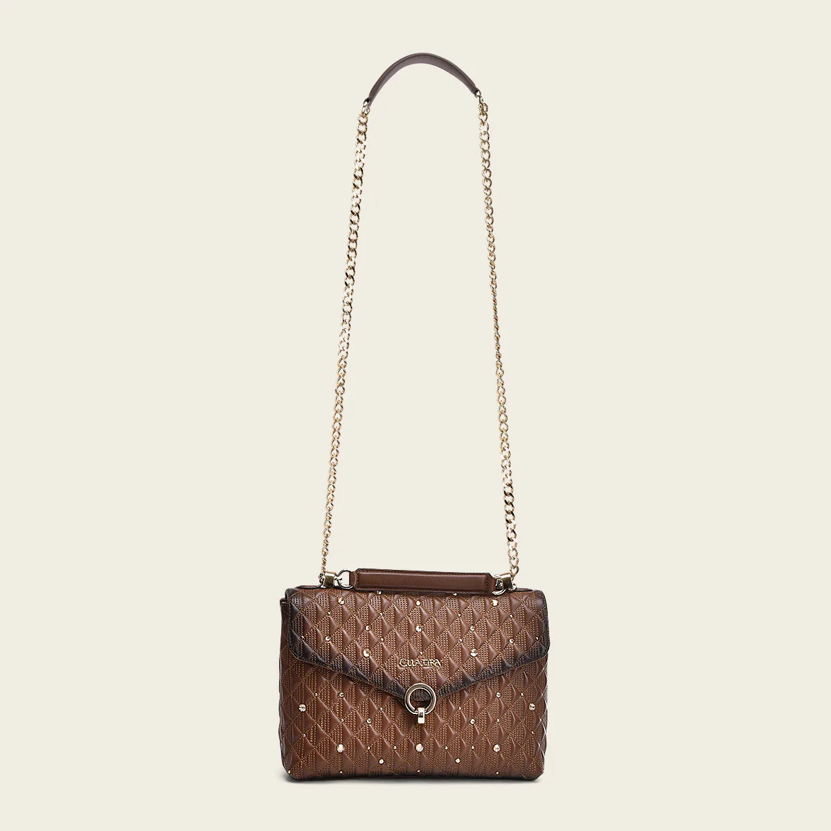 BOD0LRS Women's Western Cowhide Leather Handbag - Stylish Casual Honey Brown Crossbody Bag for Everyday Use, Work & Travel