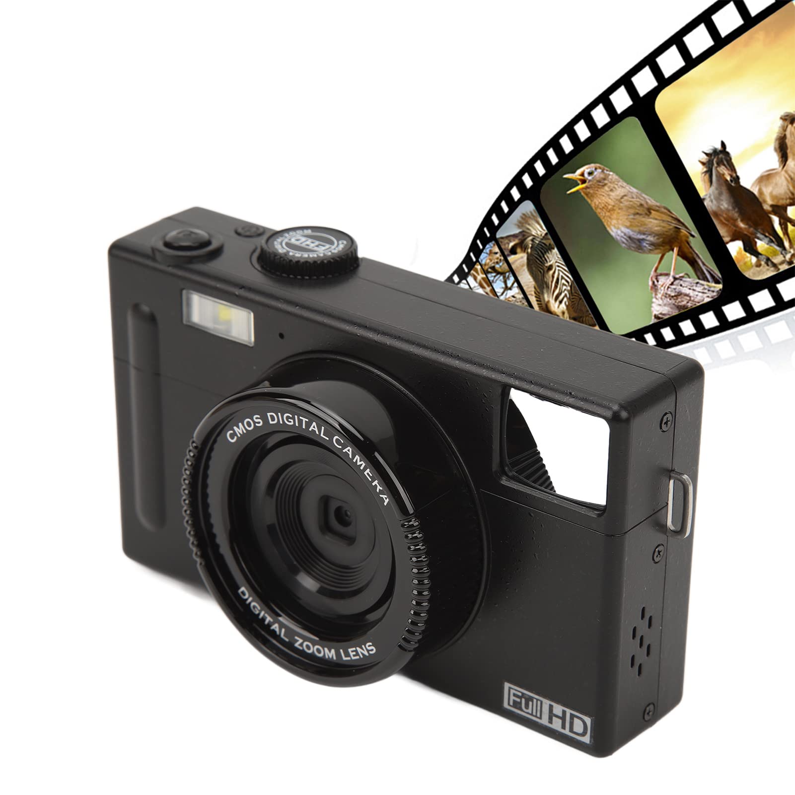 48MP Digital Camera with 4K Video, Dual Screen & Self Timer - Compact HD Camcorder for Baby Growth, Travel, Wedding Photography | Face Detection & Fill Light (Black) - Perfect for Family Events, Vlogging & Outdoor Adventures