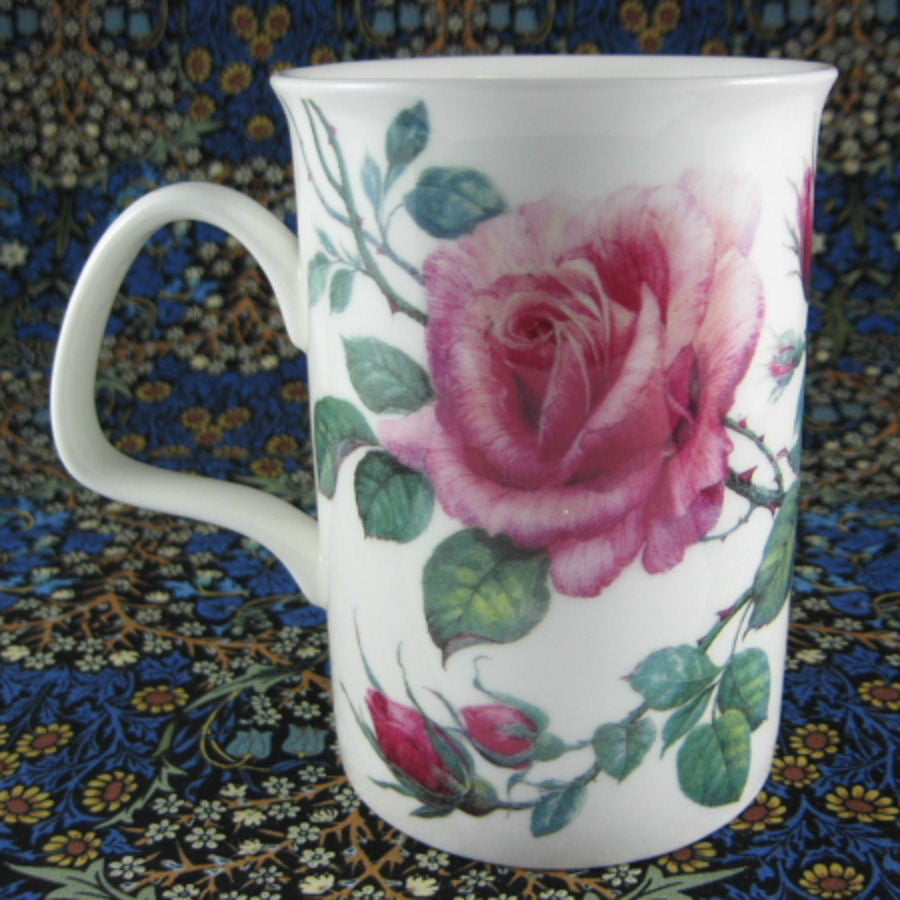 Roy Kirkham English Rose Pink Roses Bone China Mug - Elegant Tea Cup for Afternoon Tea, Gifts & Home Decor