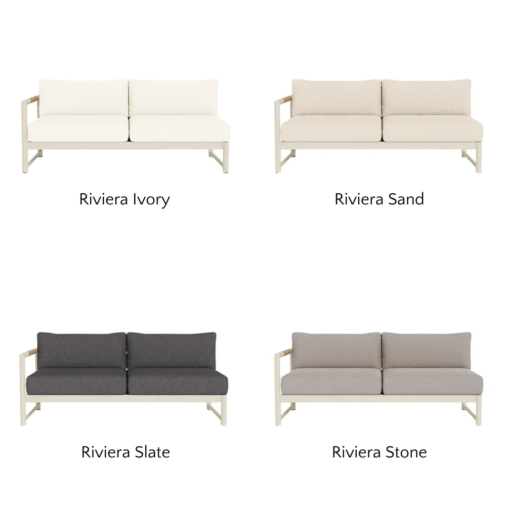 Breeze XL Outdoor 2-Seat Patio Sofa with Left Armrest - Perfect for Backyard, Garden, and Poolside Relaxation