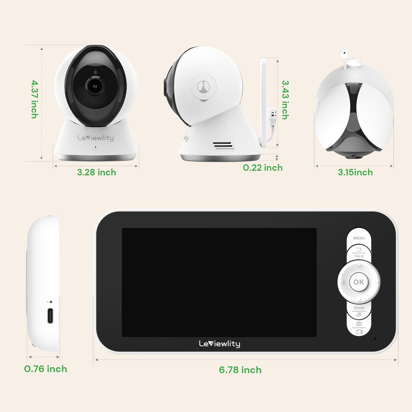 Video Baby Monitor with Camera No WiFi - 5