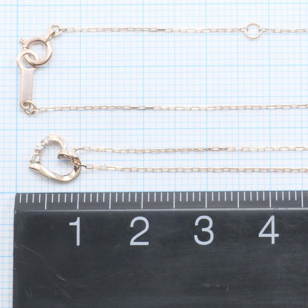 4℃ K10PG Diamond Necklace for Women - 14K Gold Plated Elegant Pendant Jewelry - Perfect for Anniversary, Wedding & Valentine's Day Gifts