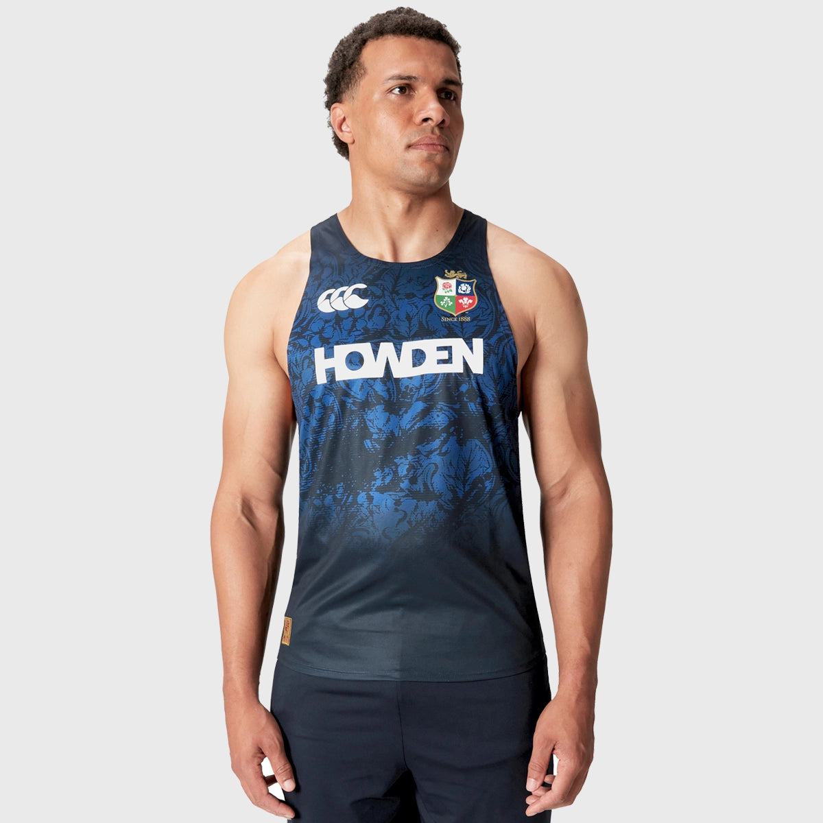 Canterbury British & Irish Lions Men's Performance Polyester Singlet - Navy Blue Rugby Jersey for Training & Match Play