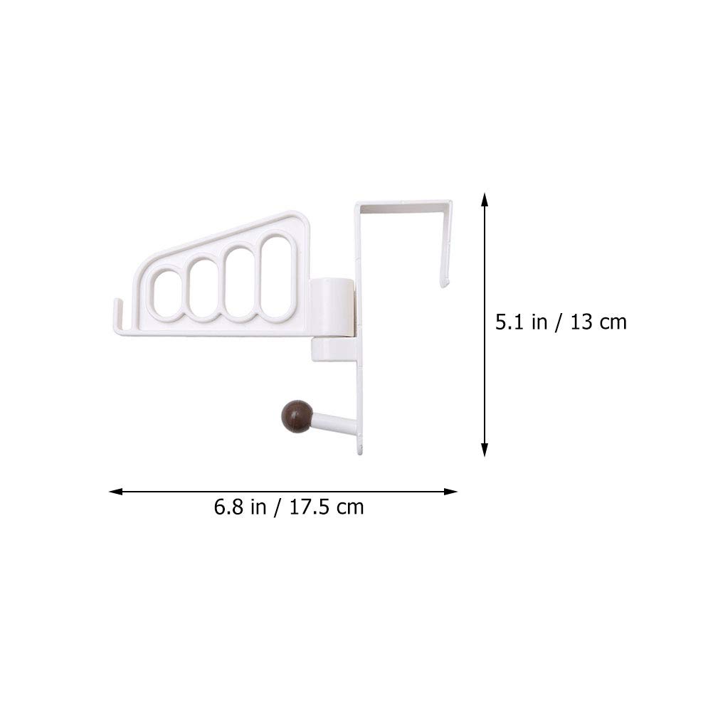 DOITOOL 1-Pack Heavy Duty Over Door Hooks for Hats, Coats & Clothes - White Space Saving Wall Mounted Organizer for Bedroom, Closet & Entryway Storage