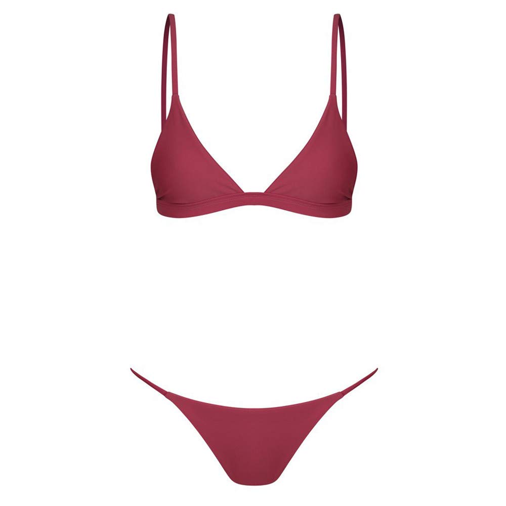 Brazilian Bikini Set for Women - Push Up Bandeau Swimwear & High Waist Bottom | Sexy Bandage Beachwear for Summer, Pool Party & Vacation