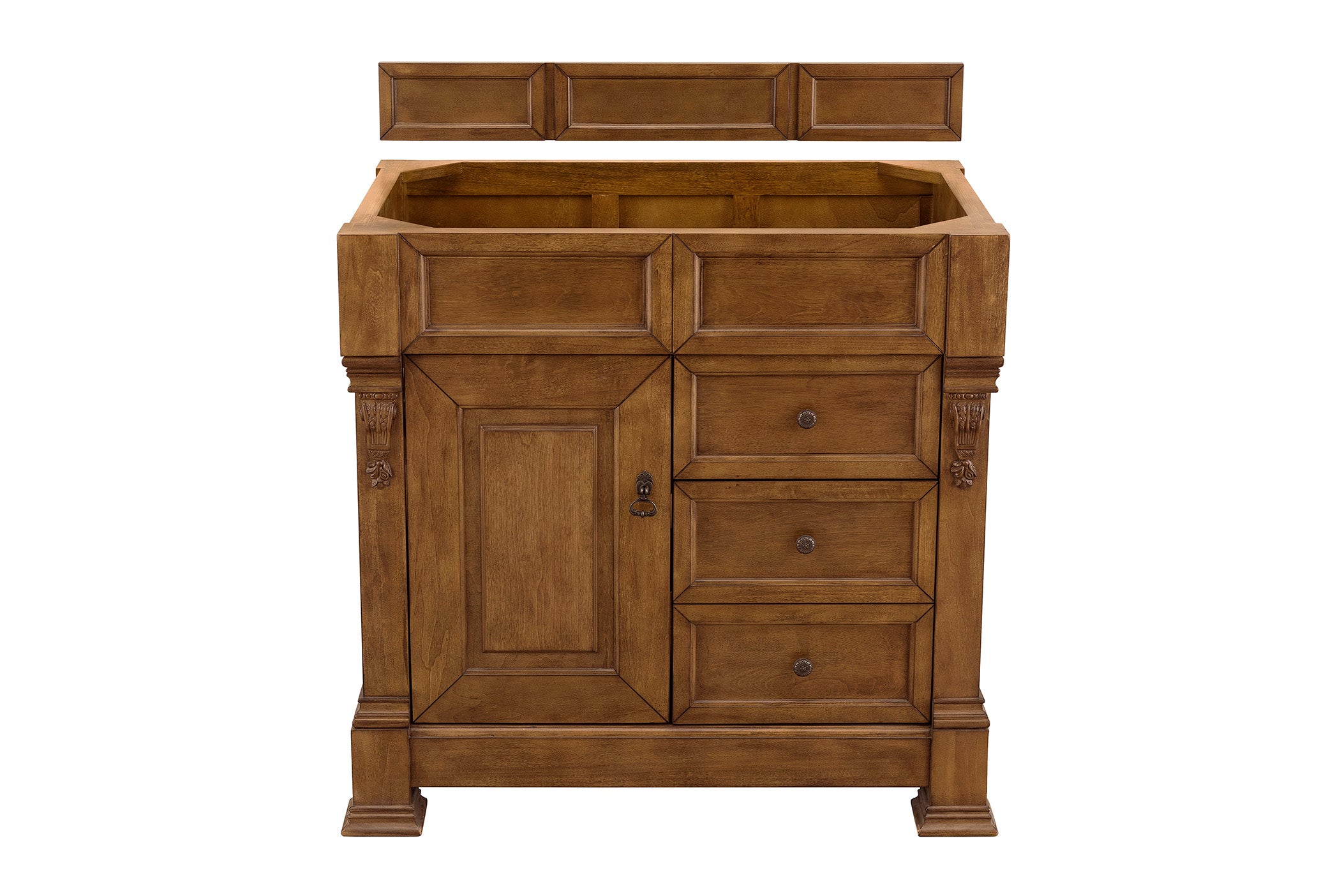 Brookfield 36-Inch Country Oak Single Bathroom Vanity with Sink - Perfect for Farmhouse, Rustic, or Traditional Bathroom Decor