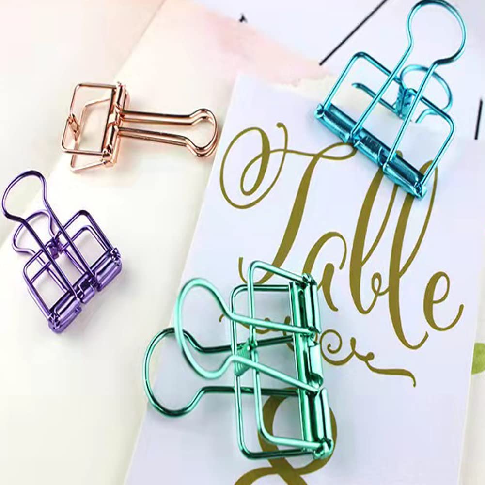 20PCS Medium Bronze Metal Binder Clips - Strong Office Paper Clamps for Organizing Documents, School Supplies & Home Office Use | Perfect for Files, Reports, Bills & Craft Projects