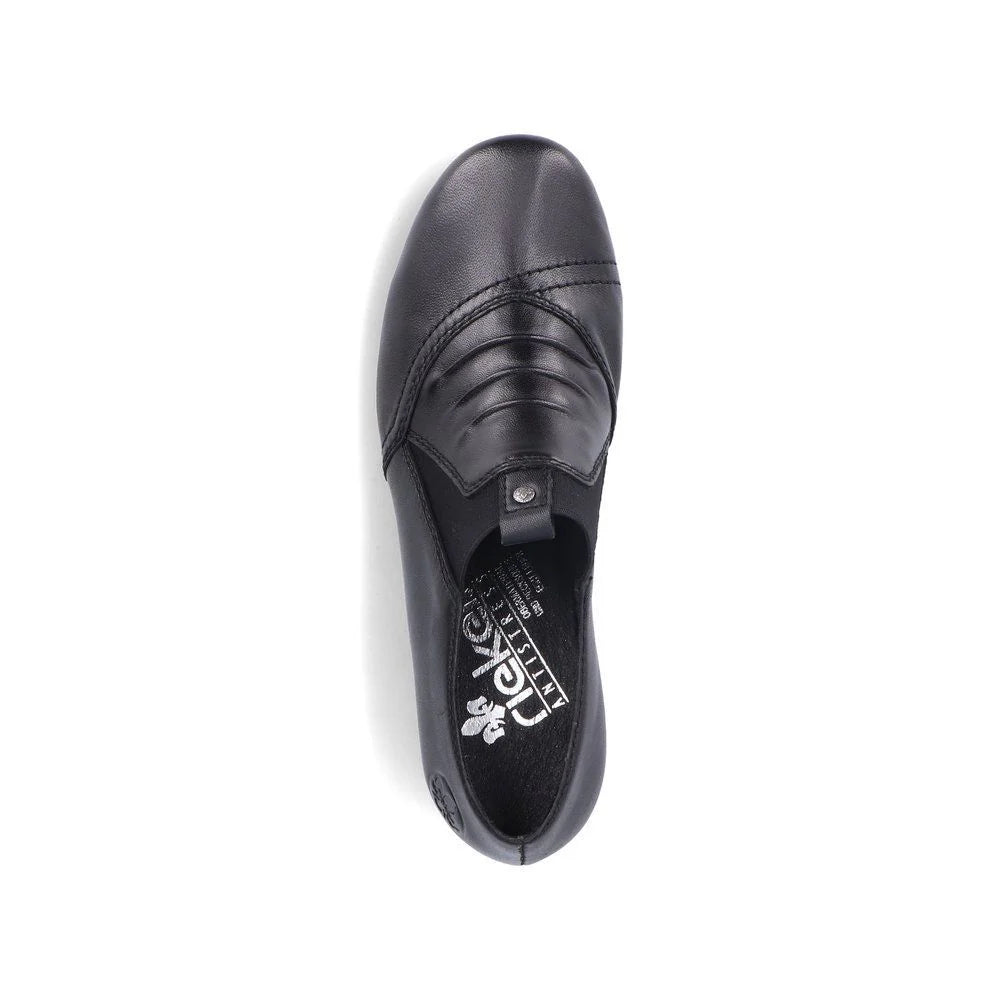 Rieker 41657 Women's Black Comfort Shoes - Stylish & Lightweight for Work, Walking & Everyday Wear