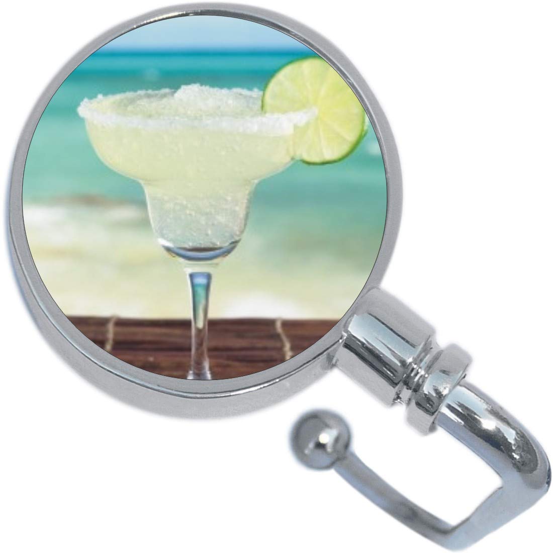 NewCharms Margarita Beach Purse Hanger & Pouch - Stylish Handbag Hook with Zippered Storage for Bars, Restaurants, and Travel Accessories