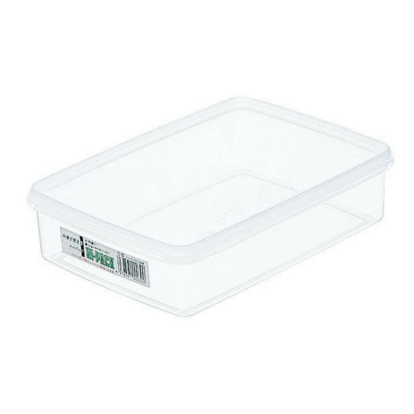 Entec Hi Pack Rectangular Stackable Food Storage Container 9.1x6.6 Inches - Airtight Kitchen Organizer for Meal Prep, Leftovers & Pantry Storage