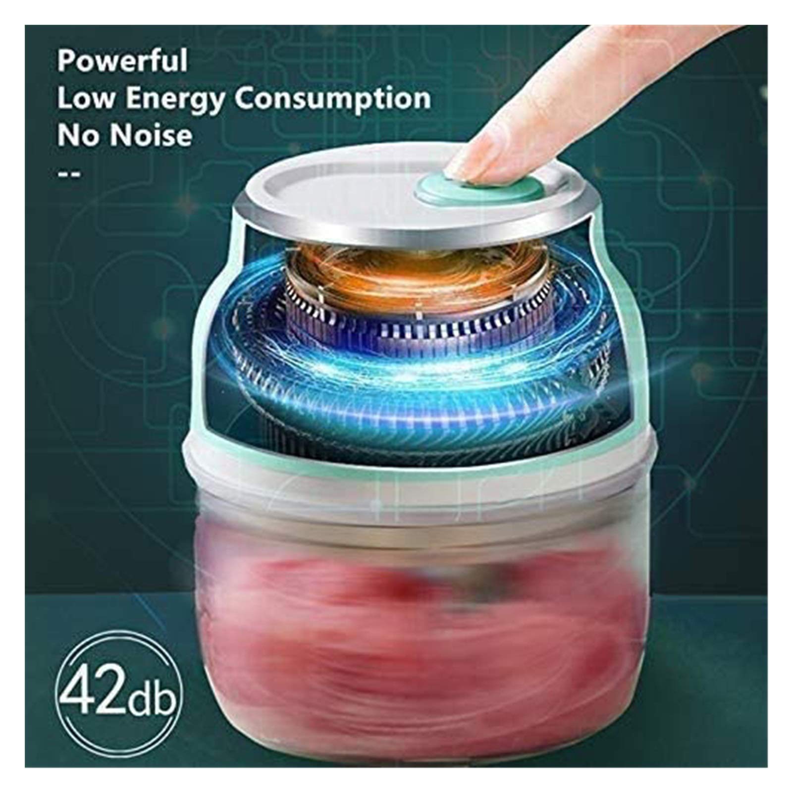 Electric Mini Garlic Chopper & Food Processor - 150ml Portable Kitchen Gadget for Chopping, Mincing & Grinding Garlic, Onions, Spices - Perfect for Cooking, Meal Prep & Seasoning Blending