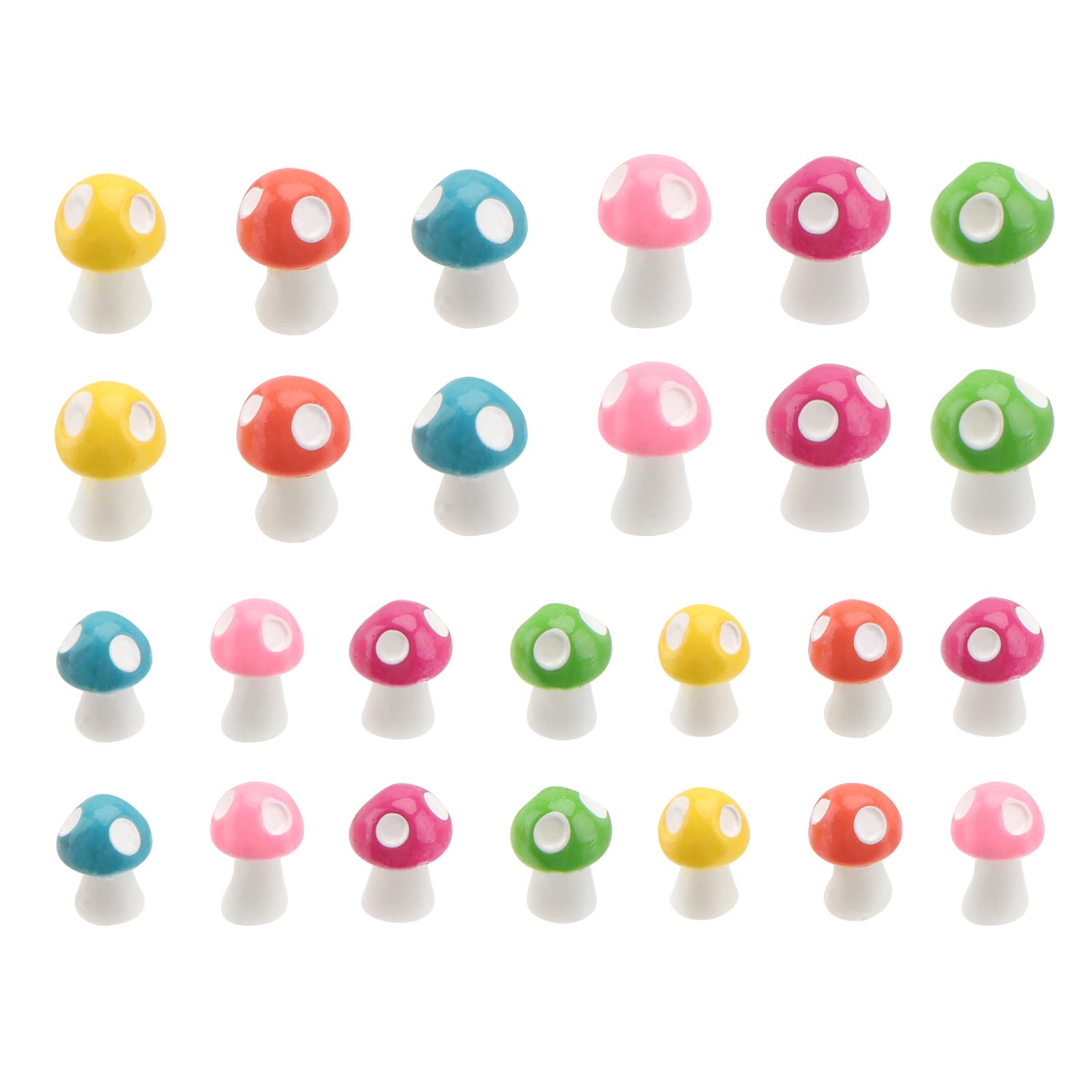 DOITOOL 50 Pcs Mini Mushroom Ornaments - Tiny Landscape Decor for Fairy Gardens, Terrariums & DIY Crafts - Cute Miniature Mushroom Decorations for Home, Office & Outdoor Decor