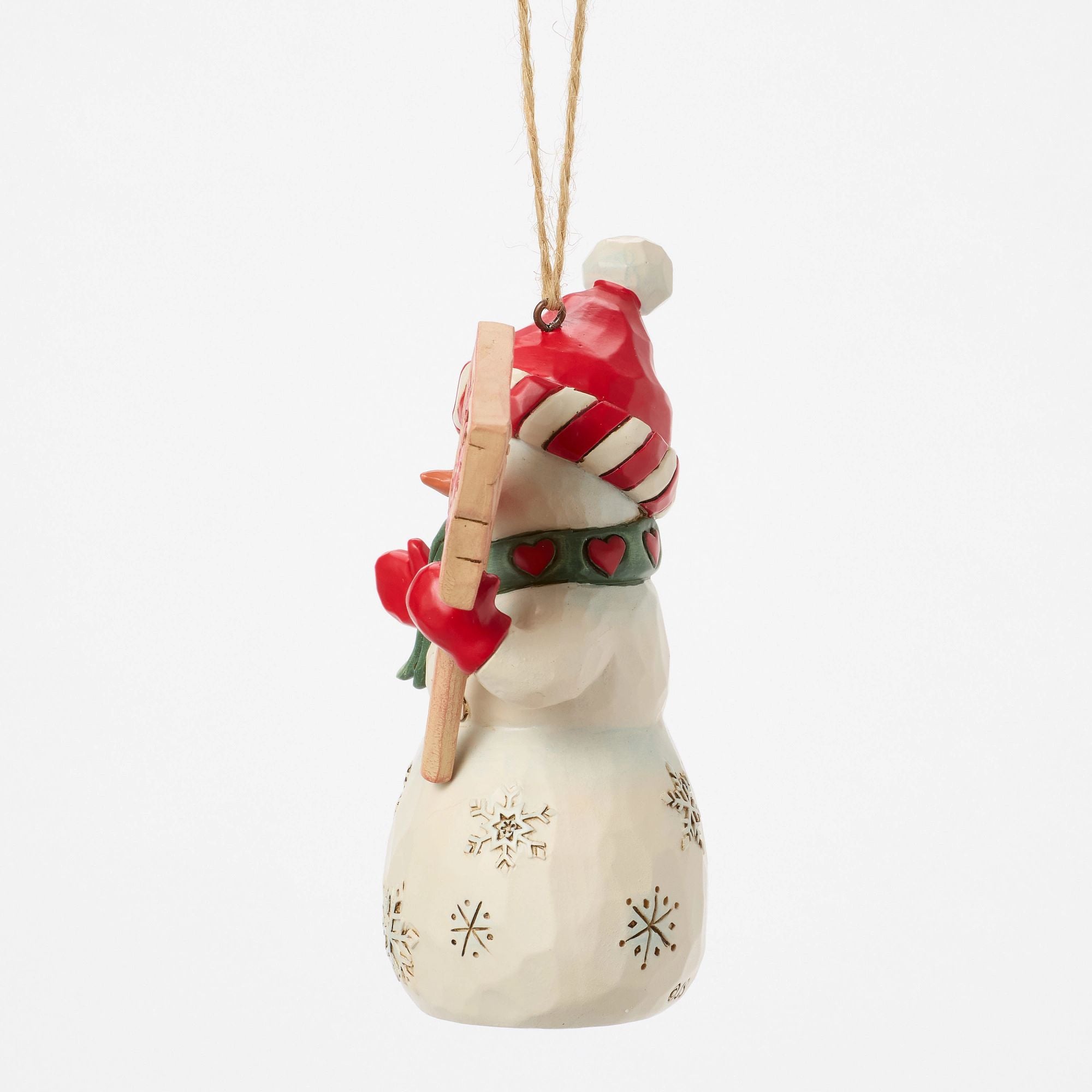 Snowman Peace & Joy Sign Ornament - Christmas Holiday Decoration for Tree, Home & Office - Perfect for Festive Winter Decor & Gifts