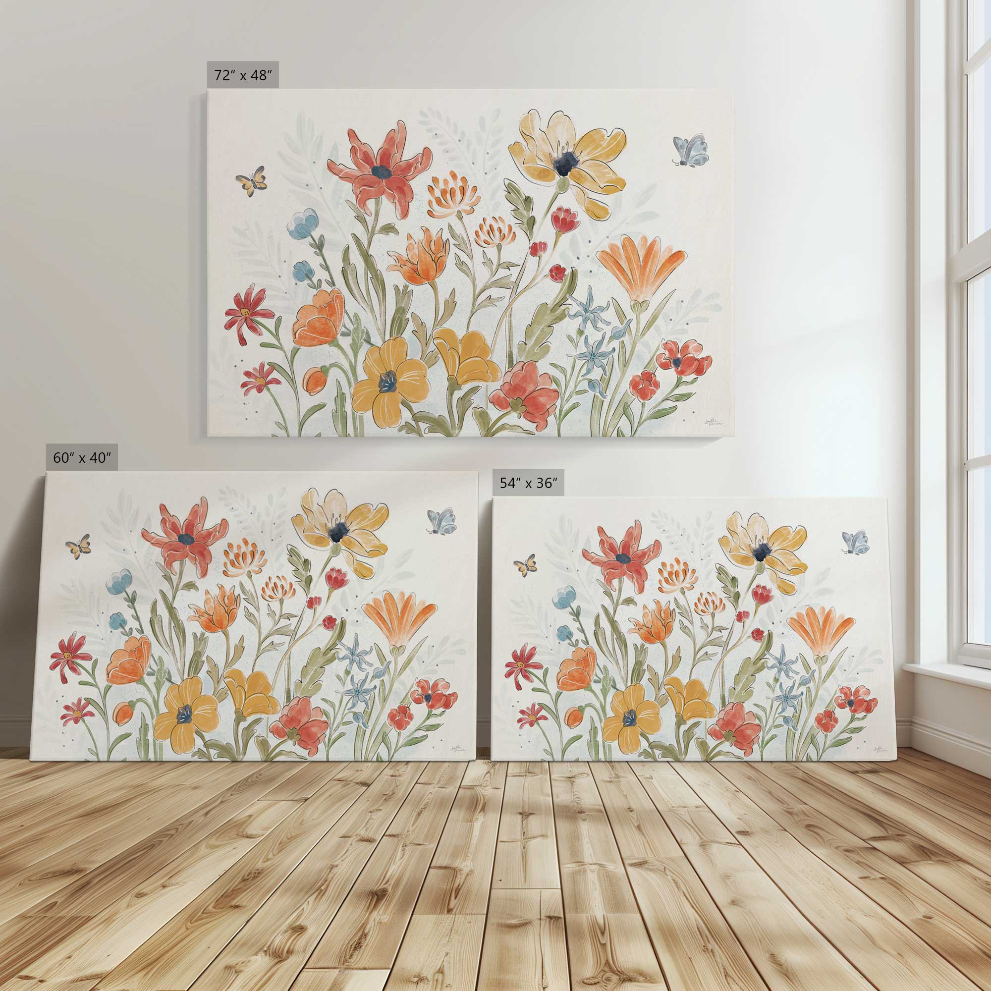Garden Melody in Bloom - Large Canvas Wall Art Print for Home & Office Decor | Perfect for Living Room, Bedroom & Office Spaces