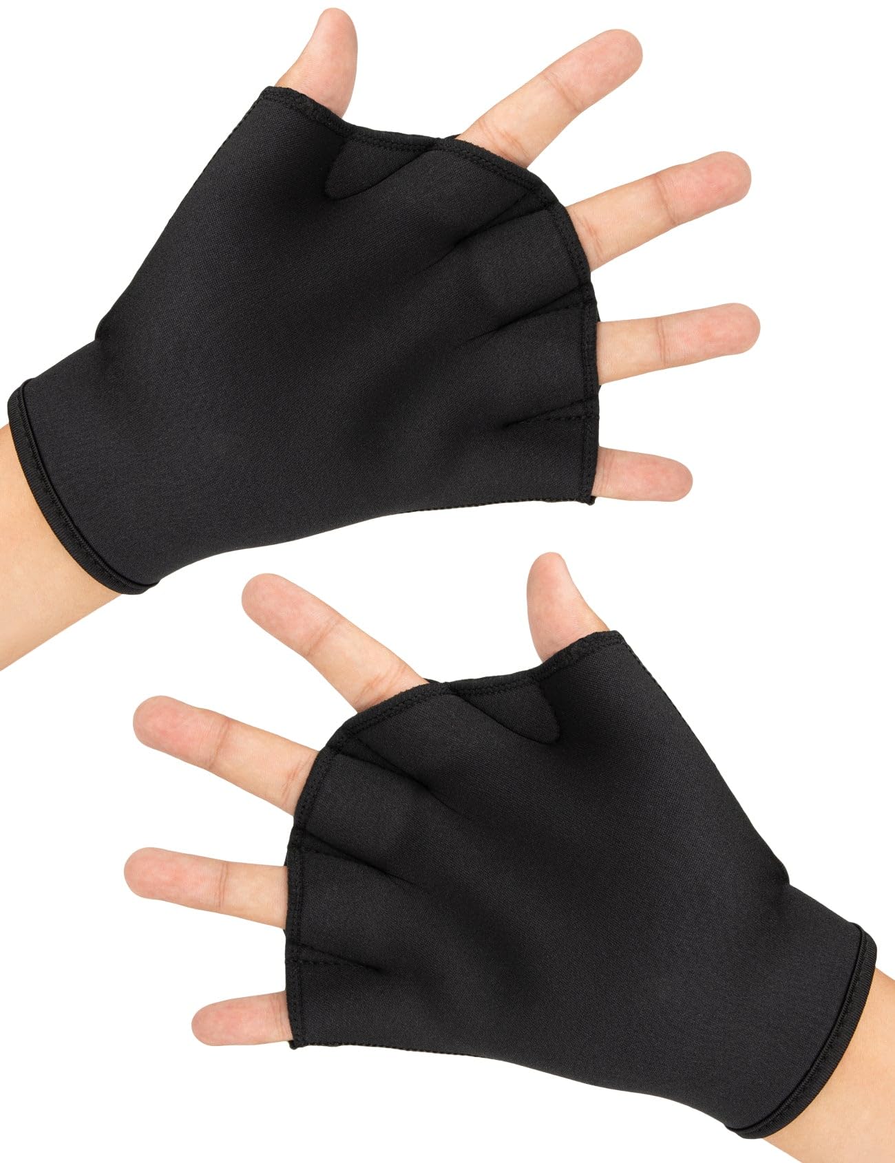 FitsT4 Webbed Swim Gloves for Water Aerobics & Fitness Training - Aqua Paddle Gloves for Swimming, Snorkeling, and Pool Workouts