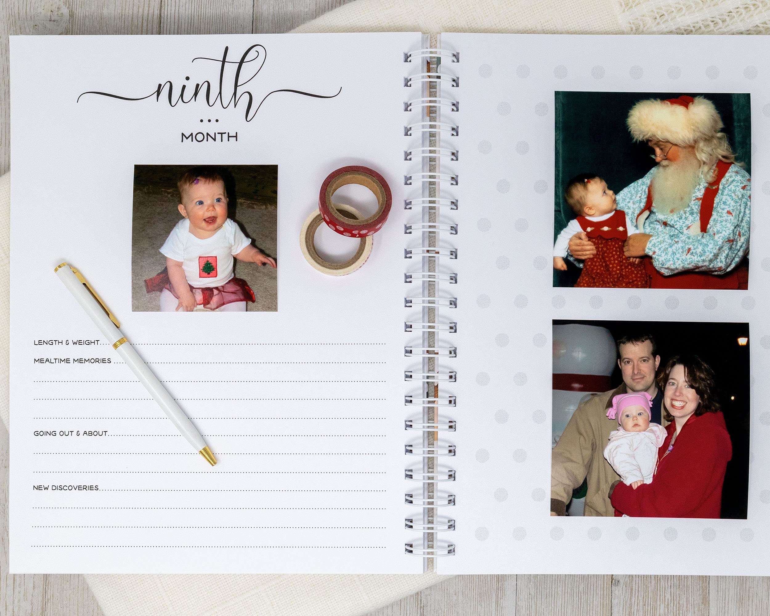 Personalized Baby Memory Book - Hard Cover First Year Album with Baby's Name - Baby Journal & Keepsake (Butterfly Design) - Perfect for Newborn Gifts, Christening, and First Birthday Presents