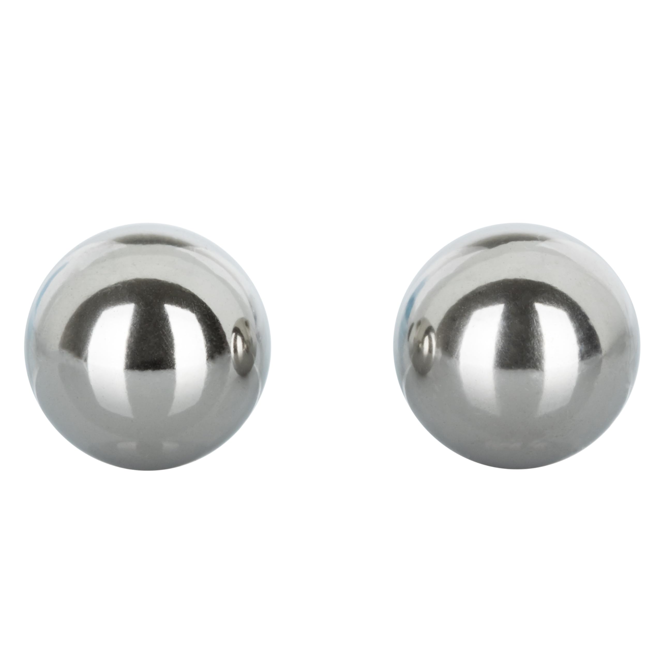 CalExotics Weighted Kegel Balls for Women - Metallic Ben Wa Balls Pelvic Floor Exerciser - Strengthen Bladder & Enhance Orgasms - Silver Sex Toy for Intimate Fitness & Pleasure - Perfect for Home Use, Couples Play & Postpartum Recovery
