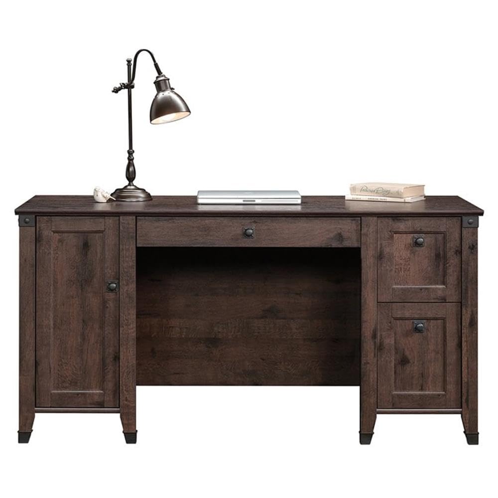 2-Piece Home Office Set with Computer Desk and File Cabinet in Coffee Oak - Perfect for Small Spaces & Remote Work