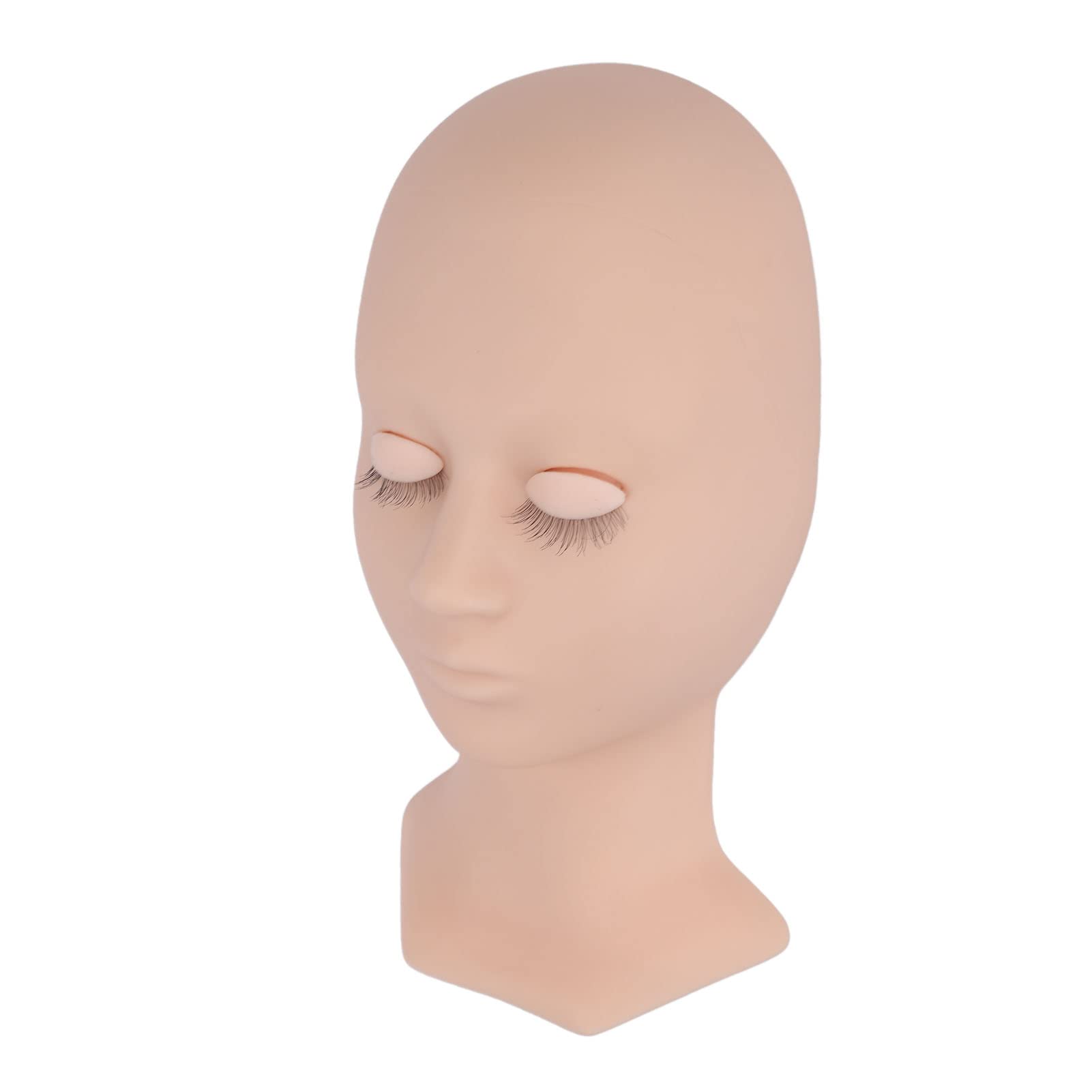 Professional Silicone Mannequin Head for Eyelash Extension Practice - Detachable Eyes, Realistic Face Model for Beauty Salon Training & Makeup Practice | Perfect for Beginners & Professionals
