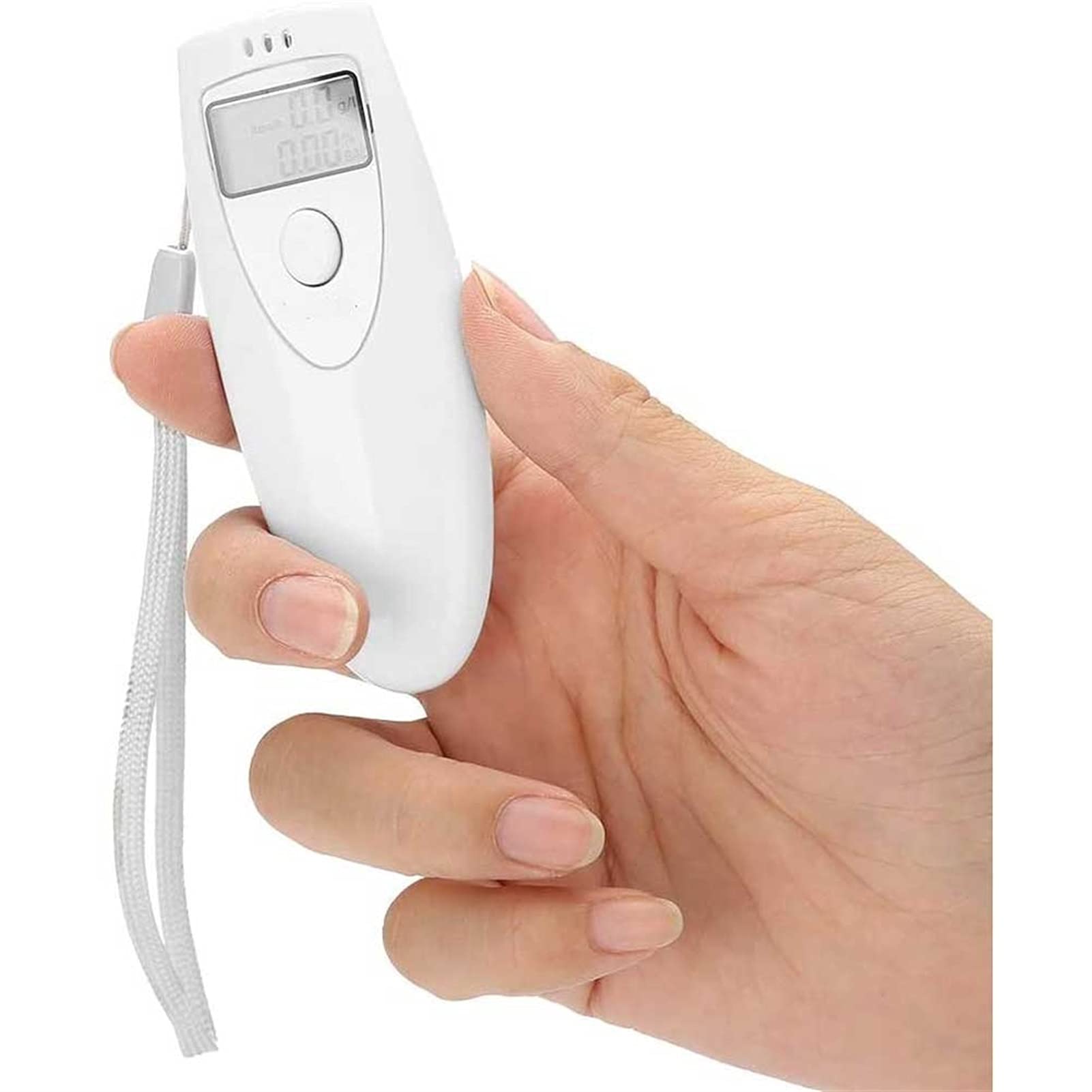 2PCS Professional Breathalyzer - Portable Alcohol Breath Tester with Digital LCD Display & High Accuracy Semiconductor Sensor for Personal, Workplace & Law Enforcement Use