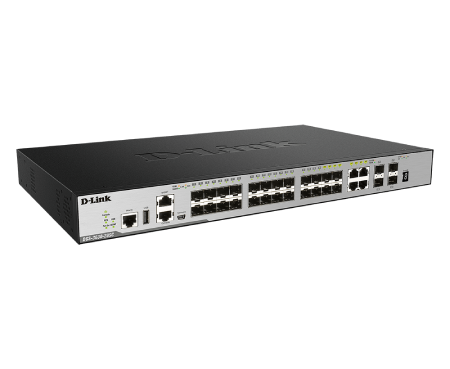 D-Link DGS-3630-28SC 28-Port Layer 3 Stackable Managed Gigabit Fiber Switch - High-Speed Network Switch for Enterprise & Data Centers - Ideal for Office Networks, Server Rooms & IT Infrastructure