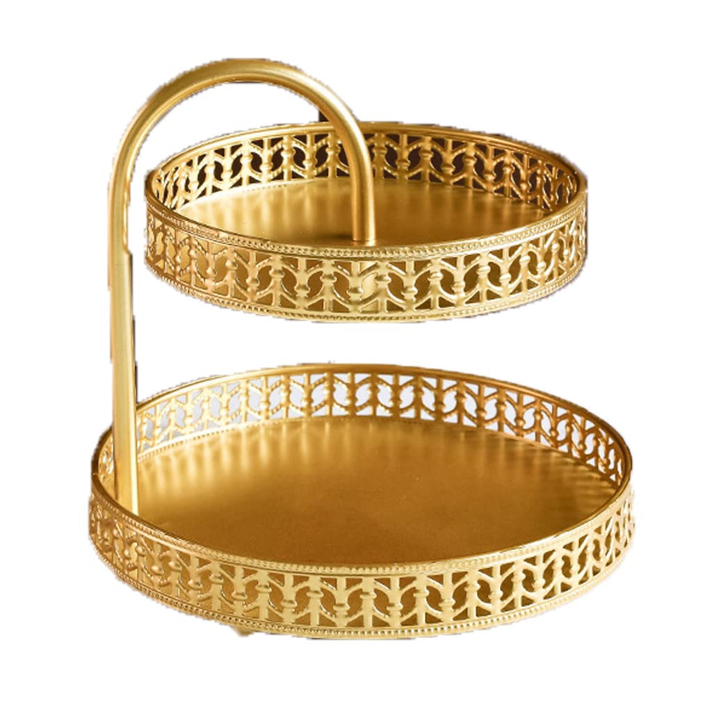 2 Tier Fruit Basket - Modern Double-Layer Serving Tray for Snacks, Jewelry Storage & Home Decor | Durable Household Organizer for Kitchen, Dining Table & Bedroom (Color: C)