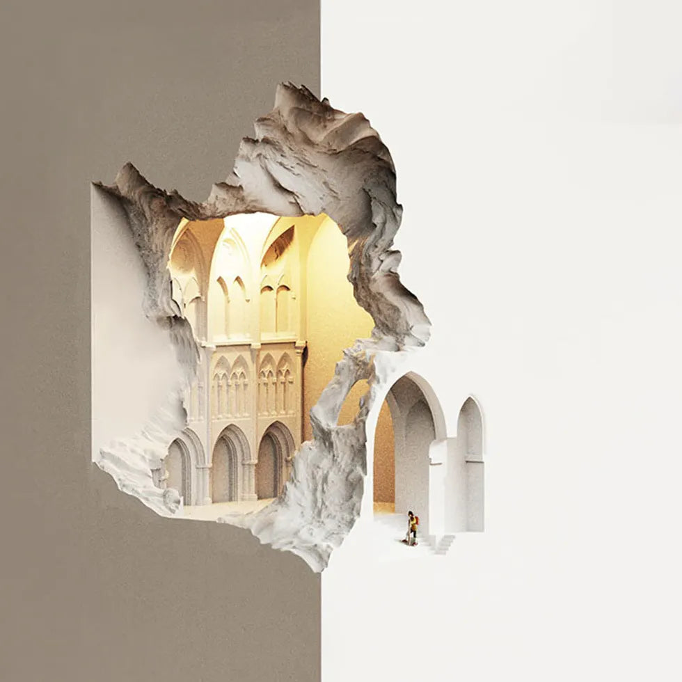 Modern Sensor-Activated Plaster Wall Lights - Energy-Efficient Indoor/Outdoor Lighting for Hallway, Bedroom, and Garden Decor
