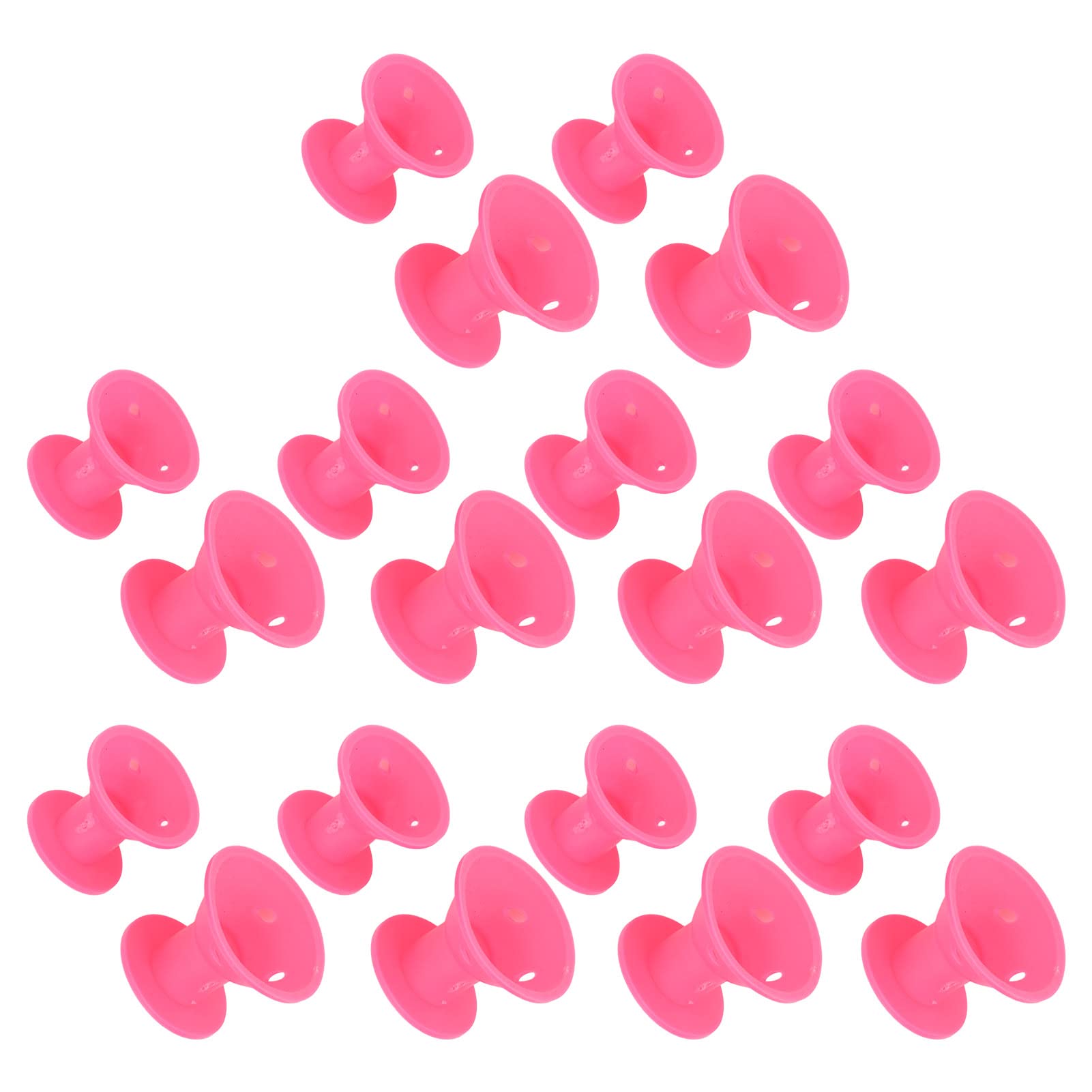 20Pcs Silicone Hair Rollers Set - Mushroom Shaped Curlers for Women, Rose Red Hair Styling Tools for Curly & Wavy Hair - Perfect for Home Salon, Party & Daily Styling