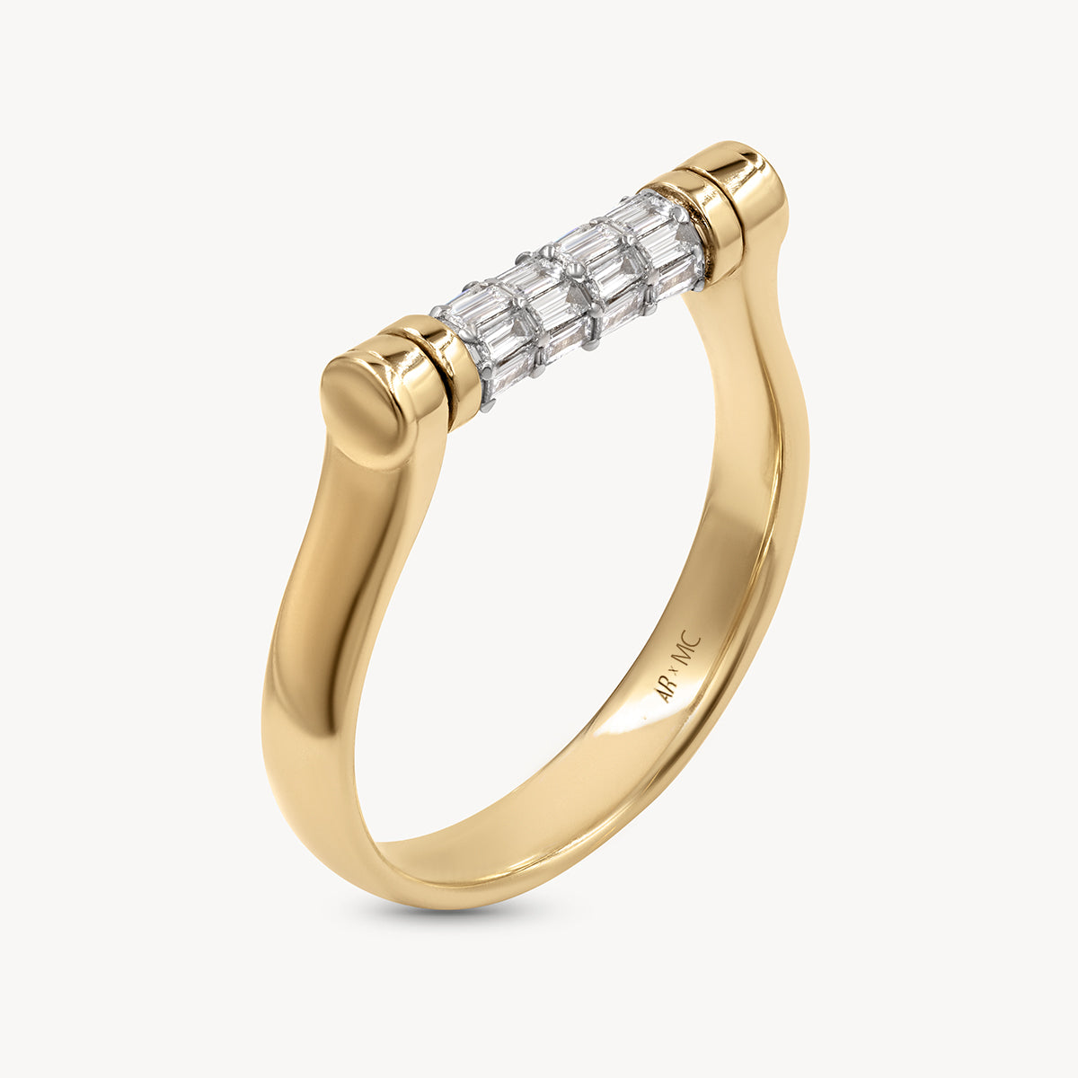 Tusk Baguette Flip Ring - Elegant Stackable Gold Plated Ring for Women | Perfect for Everyday Wear, Parties & Gifts