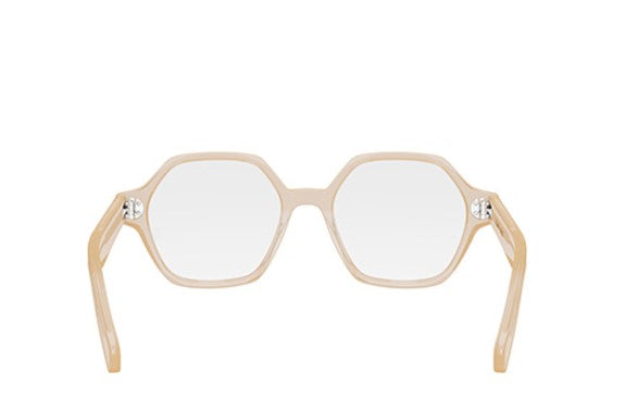 CELINE THIN CL50142I 042 Shiny Orange Geometric Women's Eyeglasses - Fashionable Cat Eye Frames for Women, UV Protection Glasses for Work & Daily Wear