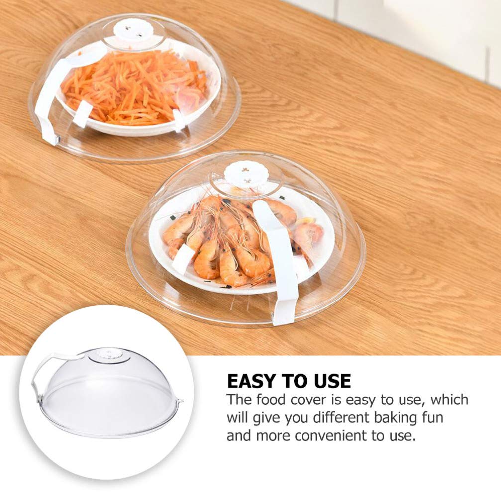 Cabilock Microwave Splatter Cover with Handle - BPA-Free Food Protector Dome for Cheese, Butter, Cake & Desserts | Microwave Safe Plate Cover for Cooking, Reheating & Meal Prep