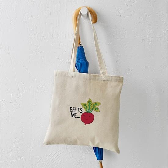 Beets Me... Natural Canvas Tote Bag - Eco-Friendly Reusable Grocery Shopping Bag for Farmers Market, Beach & Daily Use | CafePress
