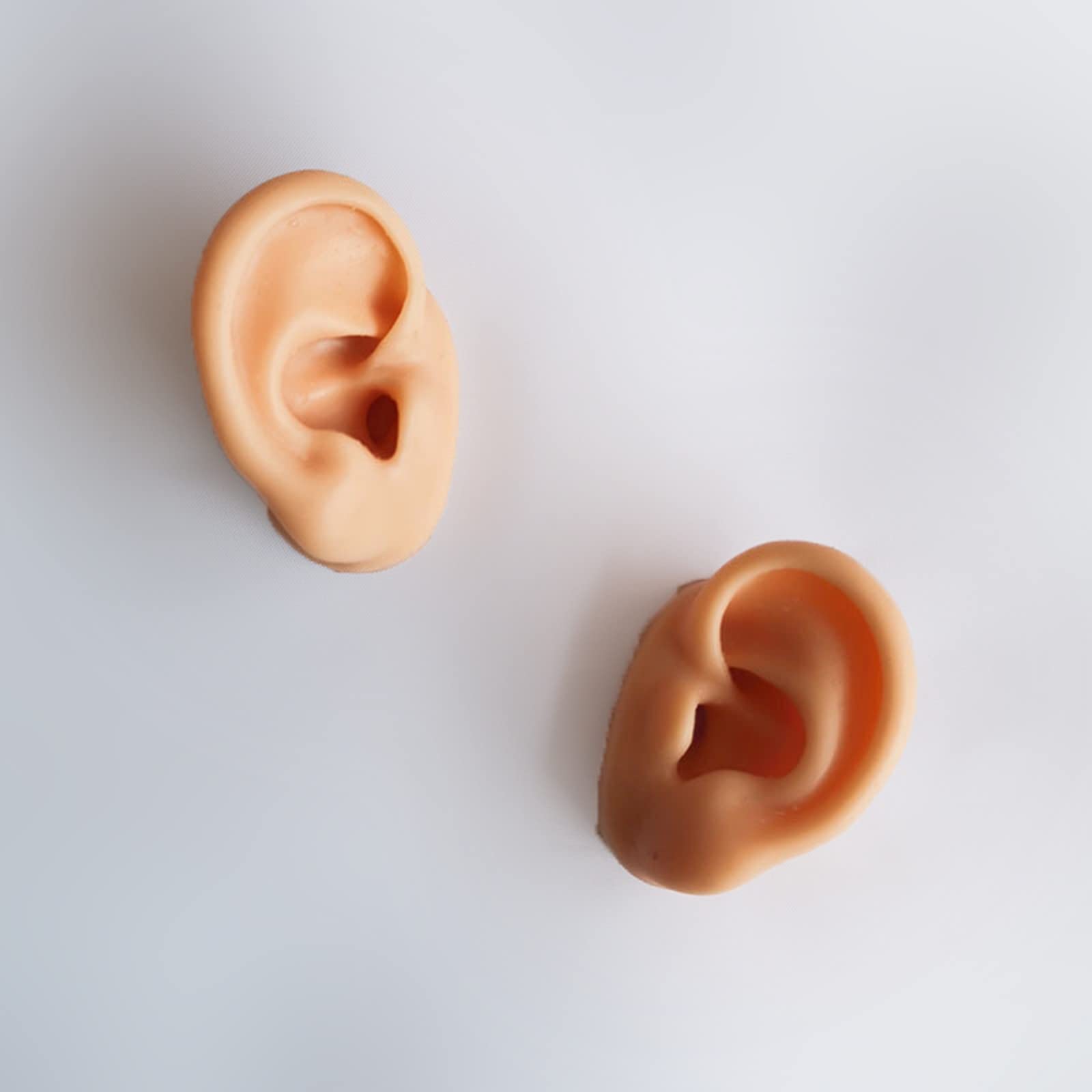 Realistic Human Ear Model - 1 Pair of Highly Detailed Silicone Ear Models for Acupuncture Training, Earring Display, Headset Fitting & Medical Education - Perfect for Acupuncturists, Jewelry Stores & Audiologists
