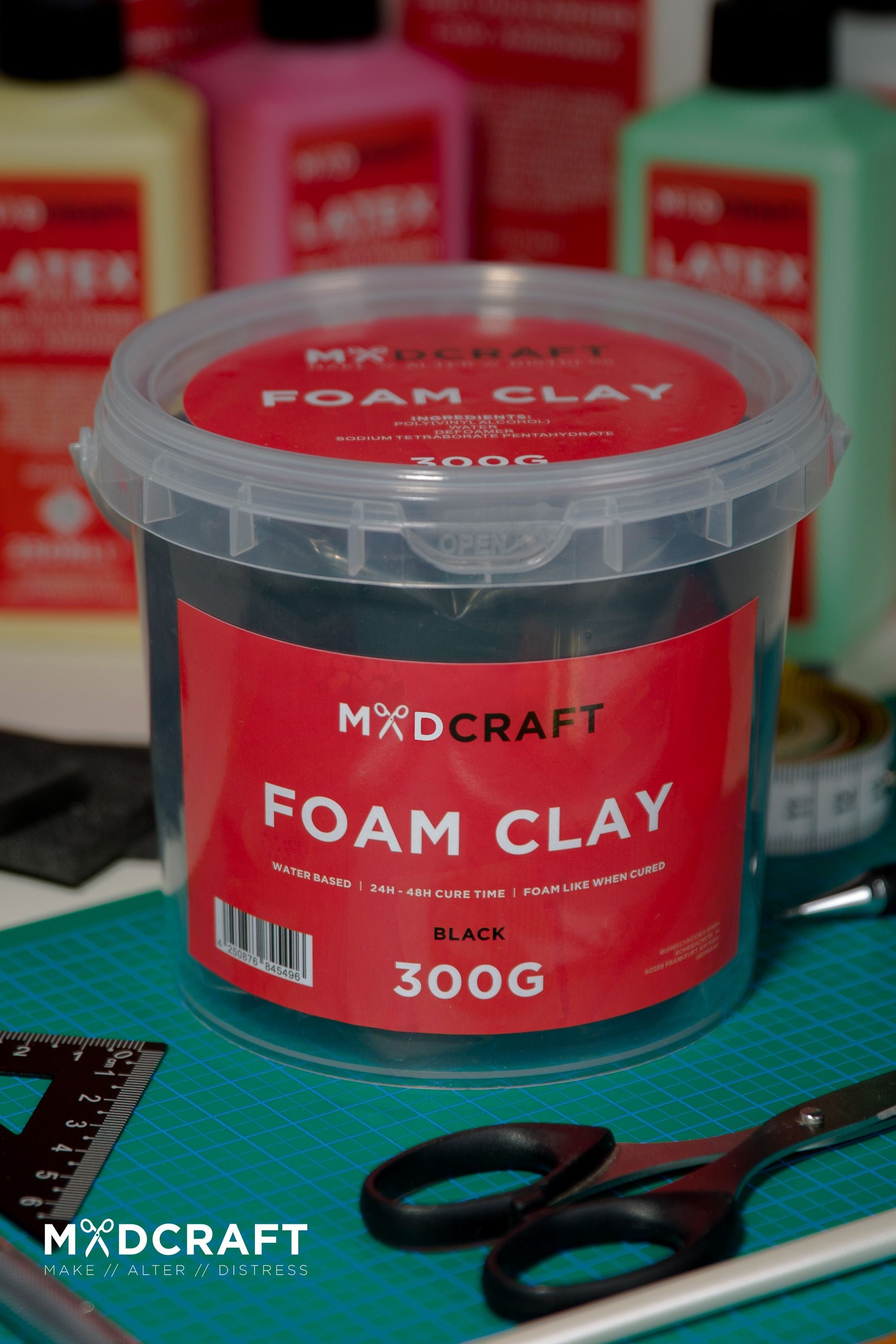 Premium Black Foam Clay - 300g for DIY Crafts, Sculpting, and Model Making | Non-Toxic & Air Dry for Kids and Adults | Perfect for Art Projects, Home Decor, and School Activities