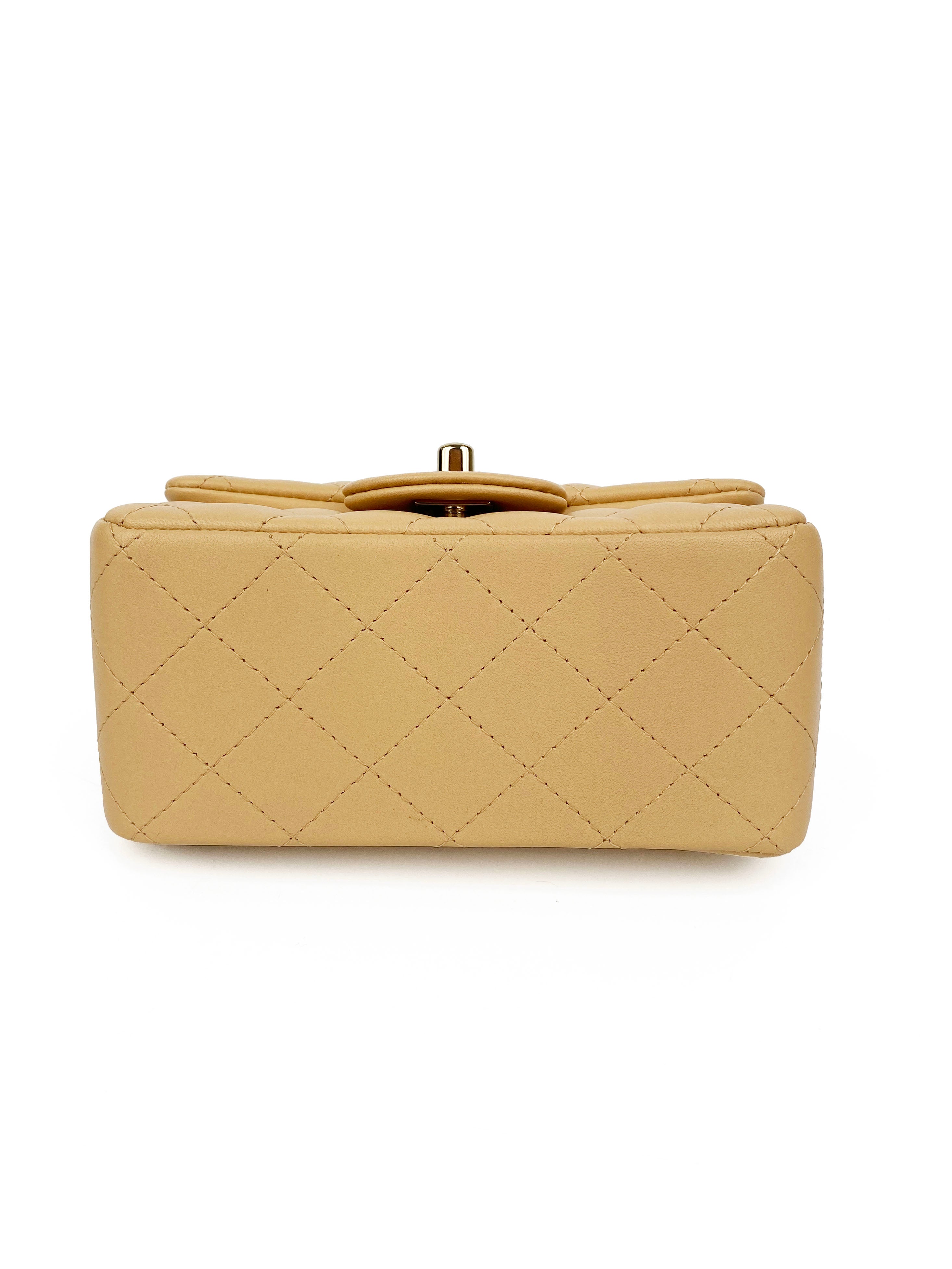 Chanel Small Square Nude Flap Bag - Luxury Designer Crossbody Purse for Women | Perfect for Evening Parties, Date Nights & Special Occasions