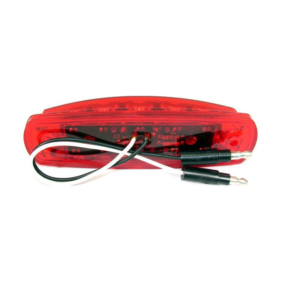 6.4 Inch Fish Shape Red LED Marker Light - 10 Super Bright LEDs - 24V Waterproof Clearance Light for Trucks, Boats & Trailers - Perfect for Nighttime Visibility & Safety