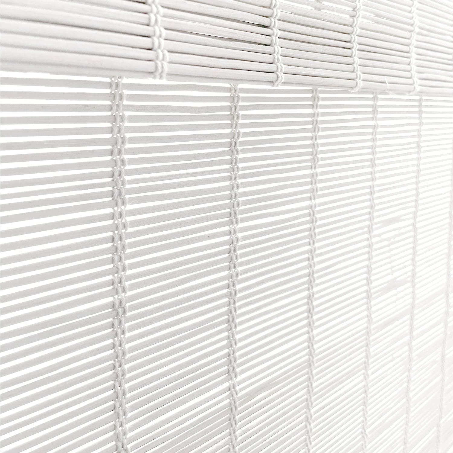 Custom Bamboo Roman Shades - Top Down Bottom Up Cordless Window & Door Shades | Natural Woven & Sheer White Dough Options | 19