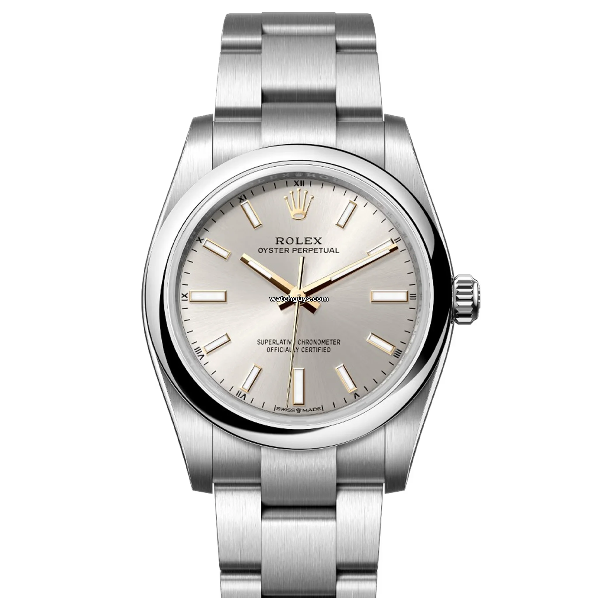 Rolex Oyster Perpetual 124200 Silver Dial Men's Watch - Luxury Automatic Timepiece for Business, Formal & Special Occasions
