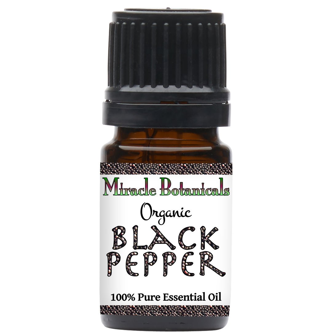 Organic Black Pepper Essential Oil (Piper Nigrum) - 100% Pure, Therapeutic Grade for Aromatherapy, Massage & Stress Relief