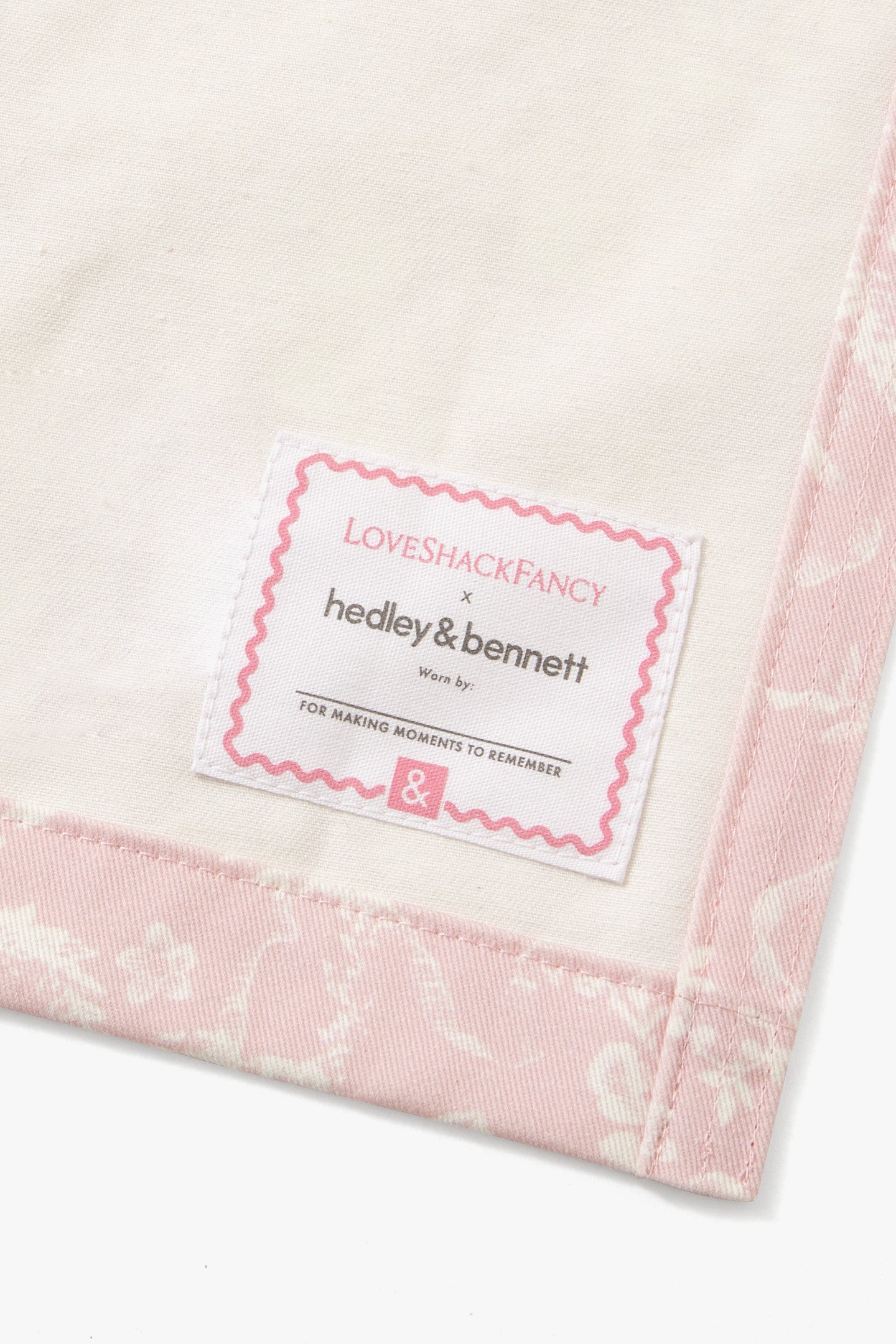 LoveShackFancy X Hedley & Bennett Perennial Pink Apron - Stylish Kitchen Apron for Cooking, Baking & Hosting - Perfect Gift for Home Chefs & Entertainers